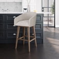 thumbnail image 7 of HH2 Home Upholstered Barrel Back Wood Adjustable Height Swivel Bar Stool, 7 of 19