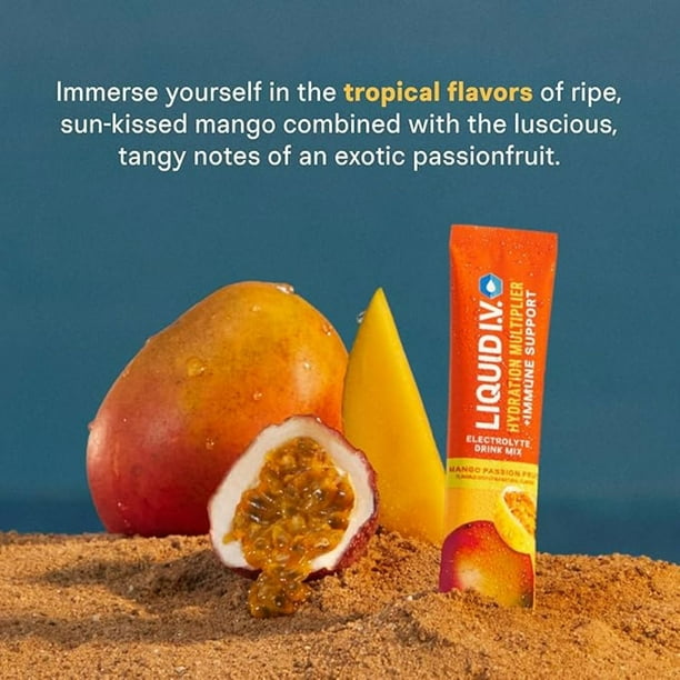 Liquid I.V. Hydration Multiplier +Immune Support, Mango Passion