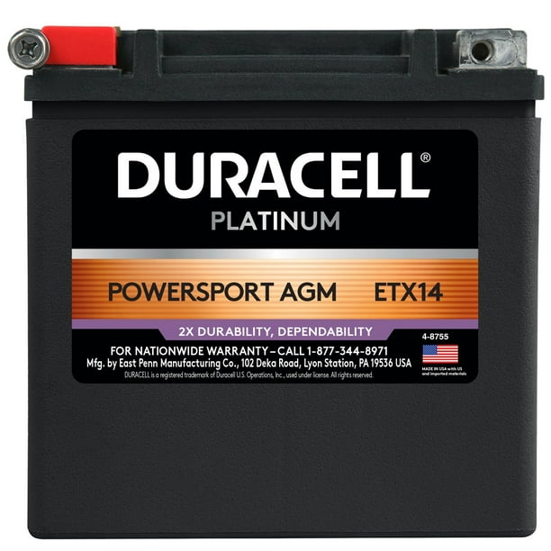 Duracell AGM Powersport Battery, Group Size ETX14 - Samsclub.com