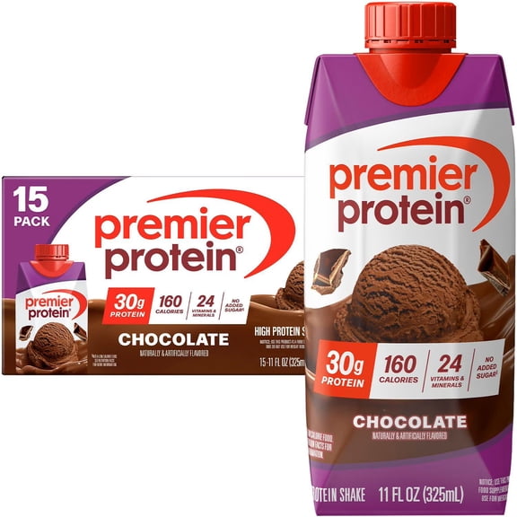 Premier Protein 30g High Protein Shake, Chocolate, 11 fl. oz., 15 pk.