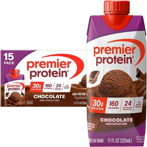 Premier Protein 30g High Protein Shake, Chocolate, 11 fl. oz., 15 pk.
