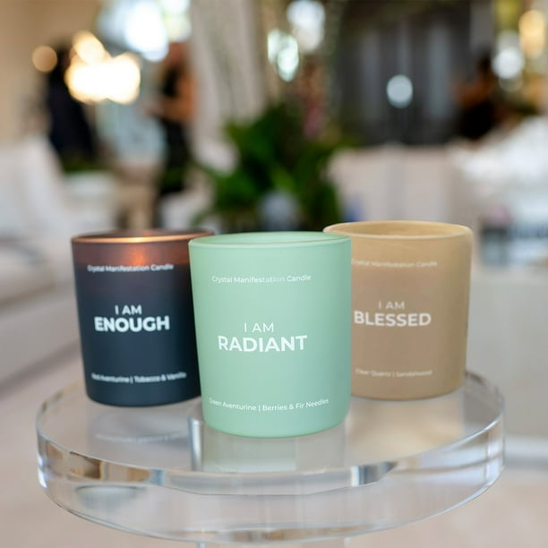 Jill Zarin Home Manifestation Candle, Set of 3, Assorted Colors