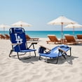 thumbnail image 2 of Logo Brands Los Angeles Dodgers Reclining Beach Chair, 2 of 6