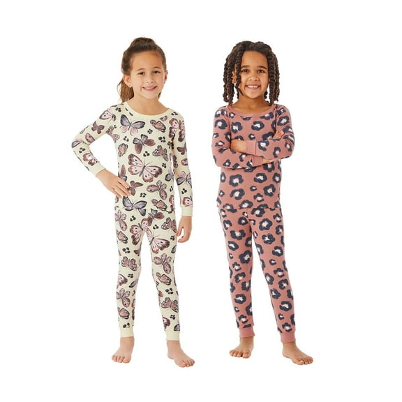 Member's Mark Girls 4-Piece Organic Cotton Pajama Set