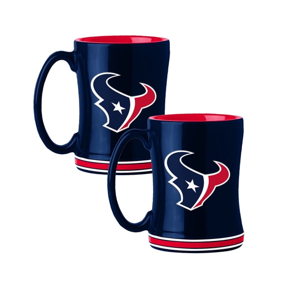Logo Brands Houston Texans 14oz Relief Mug Set