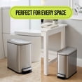 thumbnail image 4 of Simpli-Magic Bathroom Step Trash Can 2-Pack, Choose Color, 6 Liter / 1.6 Gallon Compact Bins with Hands-Free Foot Pedal and Quiet Soft-Close Lid for Bathroom, Bedroom, Office, 4 of 5