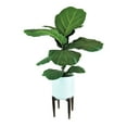 thumbnail image 1 of Faux 40" Fig Branch in White Ceramic Stand, 1 of 4