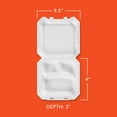 thumbnail image 3 of Hefty Supreme Foam Hinged Lid Container, 3-Compartment 125 ct., 3 of 5