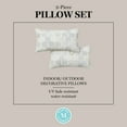 thumbnail image 9 of Martha Stewart Modern Banana Leaves Indoor/Outdoor Decorative Pillow, Set of 2, Choose Size, 9 of 10