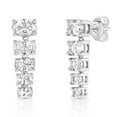 thumbnail image 1 of 925 Sterling Silver Lab Created White Sapphire Graduated Earring, 1 of 5