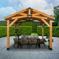 thumbnail image 2 of Backyard Discovery Norwood Cedar Gazebo with PowerPort, Choose Size, 2 of 14