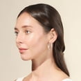 thumbnail image 7 of Square Tube Hoop Earrings in Sterling Silver, 7 of 7