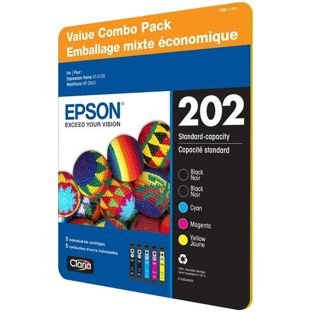 Epson T202 Standard Capacity Ink Cartridge Clubpack, 2 Black