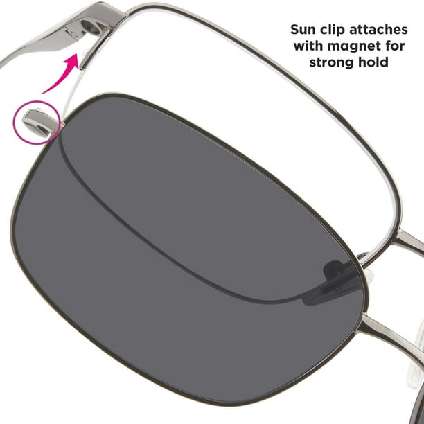 Callaway CA117 Clip-On Sunglasses, Gunmetal - Samsclub.com