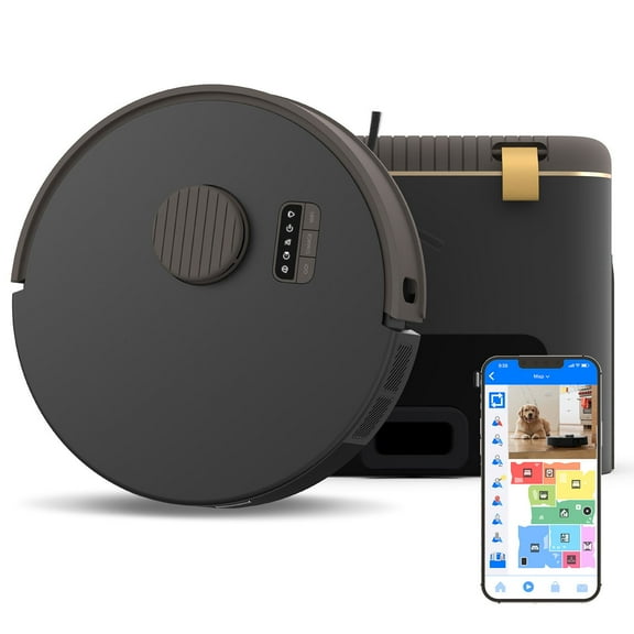bObsweep Bio Self-Emptying Robot Vacuum & Mop with 100-Day Dock, and Activated Bio-Based Plastic Charcoal Odor Filtration