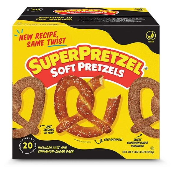 SuperPretzel Soft Pretzels, King Size, Frozen, 20 ct.