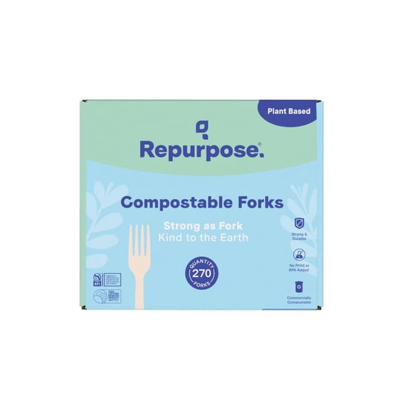 Repurpose Compostable Forks, Beige, 270 ct.