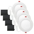 thumbnail image 1 of Globe Electric 6" Ultra Slim 12W LED Integrated Recessed Lighting Kit, 4-Pack, 1 of 4