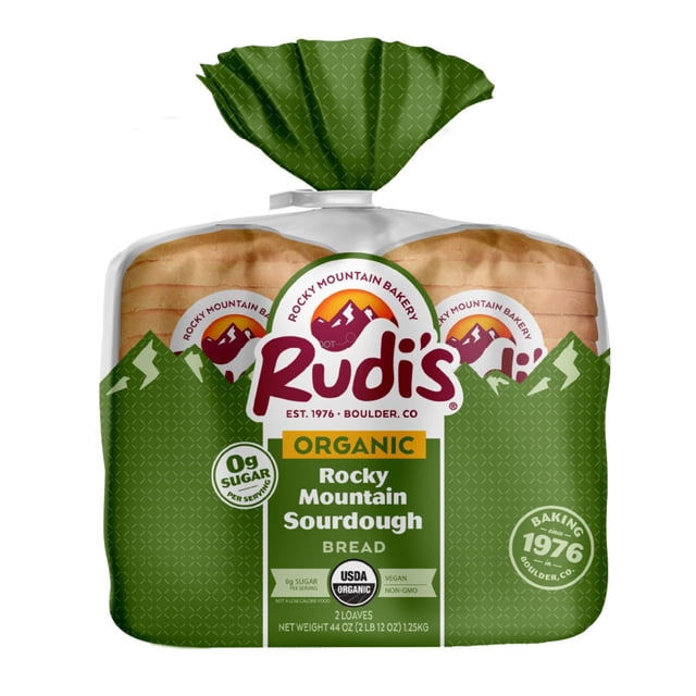 Rudi's Organic Rocky Mountain Sourdough, 22 oz., 2 pk.