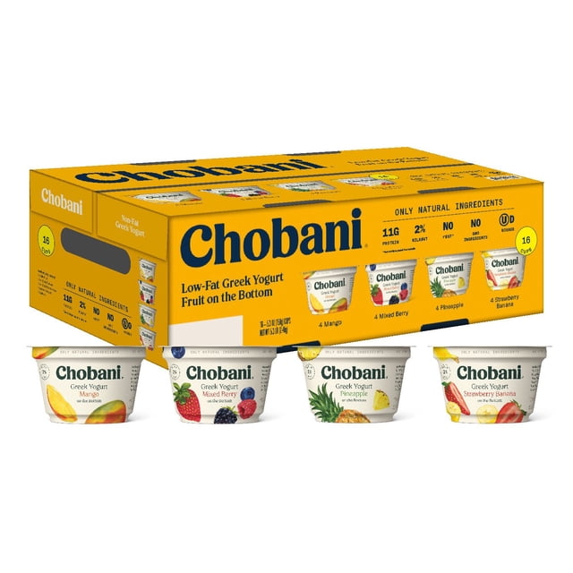 Chobani Fruit On The Bottom Greek Yogurt Variety Pack (16 pk.)