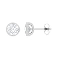 thumbnail image 3 of Lab Created Diamond Earrings in 14K Gold, 3 of 4