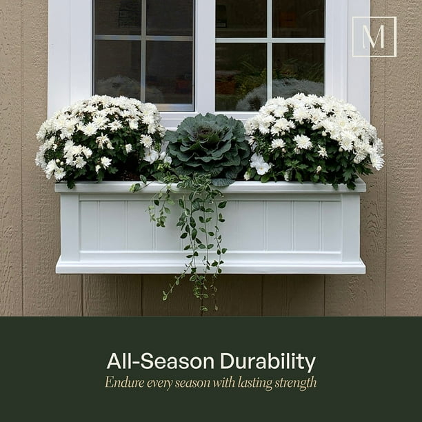 Mayne - Cape Cod 3' Window Box - White