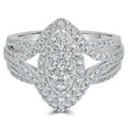 thumbnail image 1 of 1.00 CT. T.W. Round Cut Marquise Shape Halo Diamond Ring in 14K Gold, 1 of 8