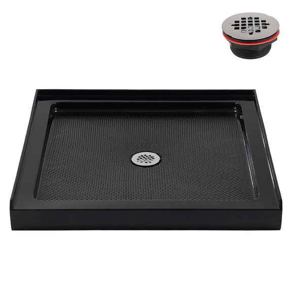 Streamline 36 in. x 36 in. Alcove Acrylic Shower Base With Center Drain, Drain Included Assorted Colors