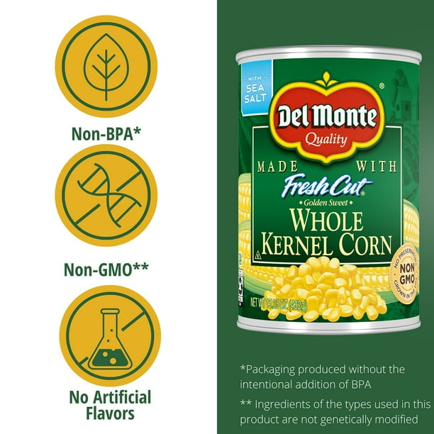 Del Monte Golden Sweet Whole Kernel Corn, 15.25 oz., 8 pk