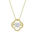 thumbnail image 1 of 0.32 CT. T.W. Marquise Cut Clover Dancing Diamond Pendant in 14K Gold, 1 of 9