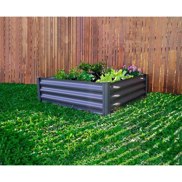 The Organic Garden Co. Hakea 4' x 4' x 1' Metal Square Garden Bed