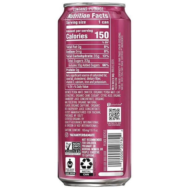 glp 1 and yerba mate Yachak Organic Yerba Mate Berry Red Iced Tea (16 fl. oz., 12pk.)
