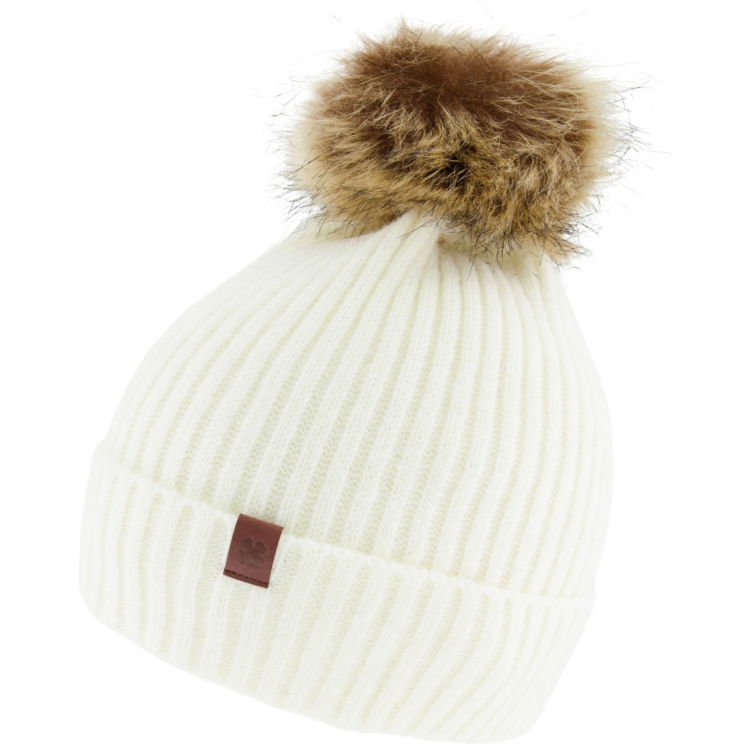 Lucky Brand Luxury Knit Hat & Scarf Gift Set NIB ? Faux Fur Pom | Neutral Winte Lucky Brand Women main image 2
