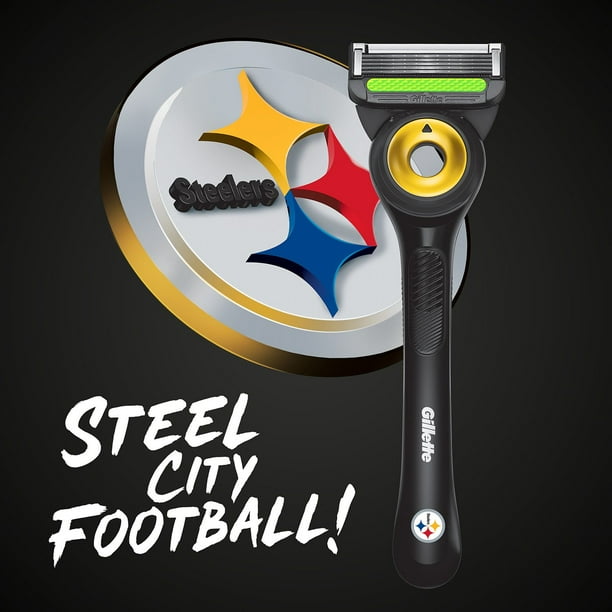 Gillette Labs NFL Pittsburgh Steelers Men's Razor, Handle + 8