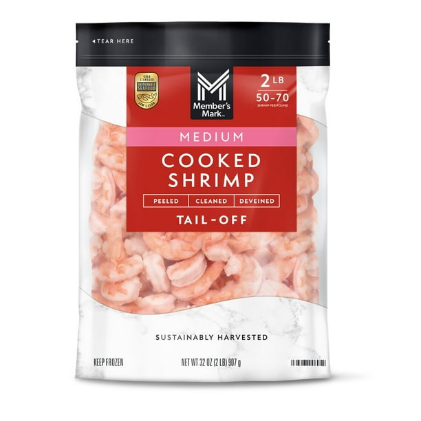 Member's Mark Farm Raised Medium Cooked Shrimp, Frozen, 50-70 ct