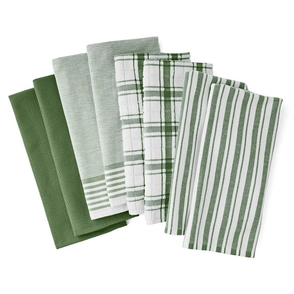 Member's Mark Plaid Leno 8 Piece Kitchen Towel Set, Choose Color