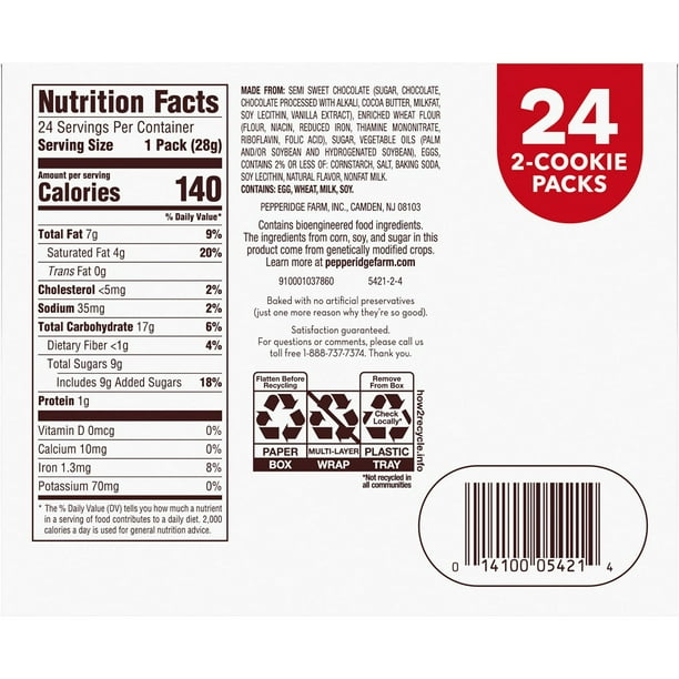 Milano Double Dark Chocolate Cookies, 0.98 oz., 24 pk. - Samsclub.com