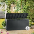 thumbnail image 5 of Keter Samoa 70 Gal. Resin Deck Box Large Outdoor Storage, Brown, 5 of 15