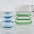 thumbnail image 3 of Pyrex Simply Store Tinted 12-Piece Glass Food Storage Container Set, Green & Blue, 3 of 9