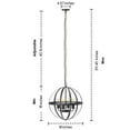 thumbnail image 5 of Cedar Hill 4-Light Open Metal Globe Chandelier, 4 light bulbs Included, 5 of 5