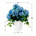 thumbnail image 5 of Artificial 26" Hydrangeas with Mixed Ivy in Ceramic Planter - White, Blue, or Pink, 5 of 5
