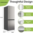 thumbnail image 11 of Hamilton Beach 11.7 cu. ft. Bottom Mount Refrigerator/Freezer Combo, 11 of 12
