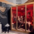 thumbnail image 3 of Backyard Discovery 4-Person Cedar Indoor Infrared Corner Sauna with Red Light Therapy and Chromotherapy, 3 of 14