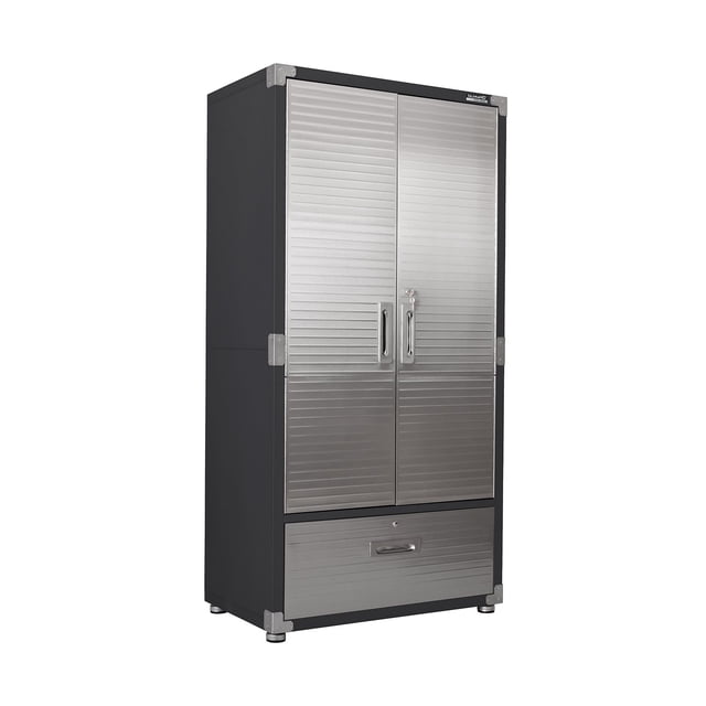Seville Classics UltraHD Storage Cabinet with Bottom Drawer, 36” W x 18” D or 24” D x 72” H
