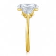 thumbnail image 3 of 2.46 CT.T.W. Moval & Half Moon Cut Lab Created Diamond Ring in 18K Gold, 3 of 13