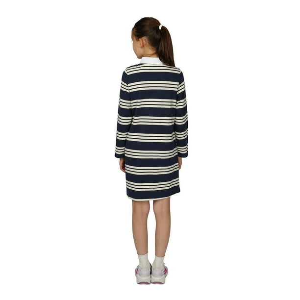 gap blue striped dress Baby Gap blue/white stripe sleeveless dress with White eyelet design. Fully lined. Size 3-6m main image 0