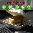 thumbnail image 3 of Kanak Sustainables™ Sandwich Hinged Lid To Go Food Container 6" x 6" , 100 ct., 3 of 5