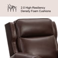 thumbnail image 3 of Pollenza Leather Pushback Recliner Chair, 3 of 8