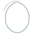 thumbnail image 1 of Round Cut Lab Created Tennis Necklace in Sterling Silver, 1 of 5