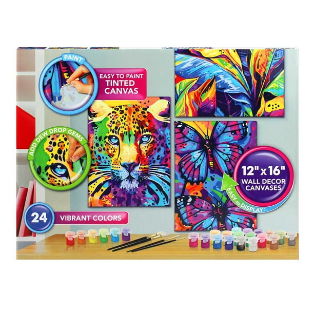 ArtSkills Tropical Paint By Number 3 Canvas Panel Set - Samsclub.com